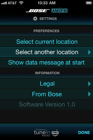 Bose Lanza Aplicación AM/FM para iPhone
