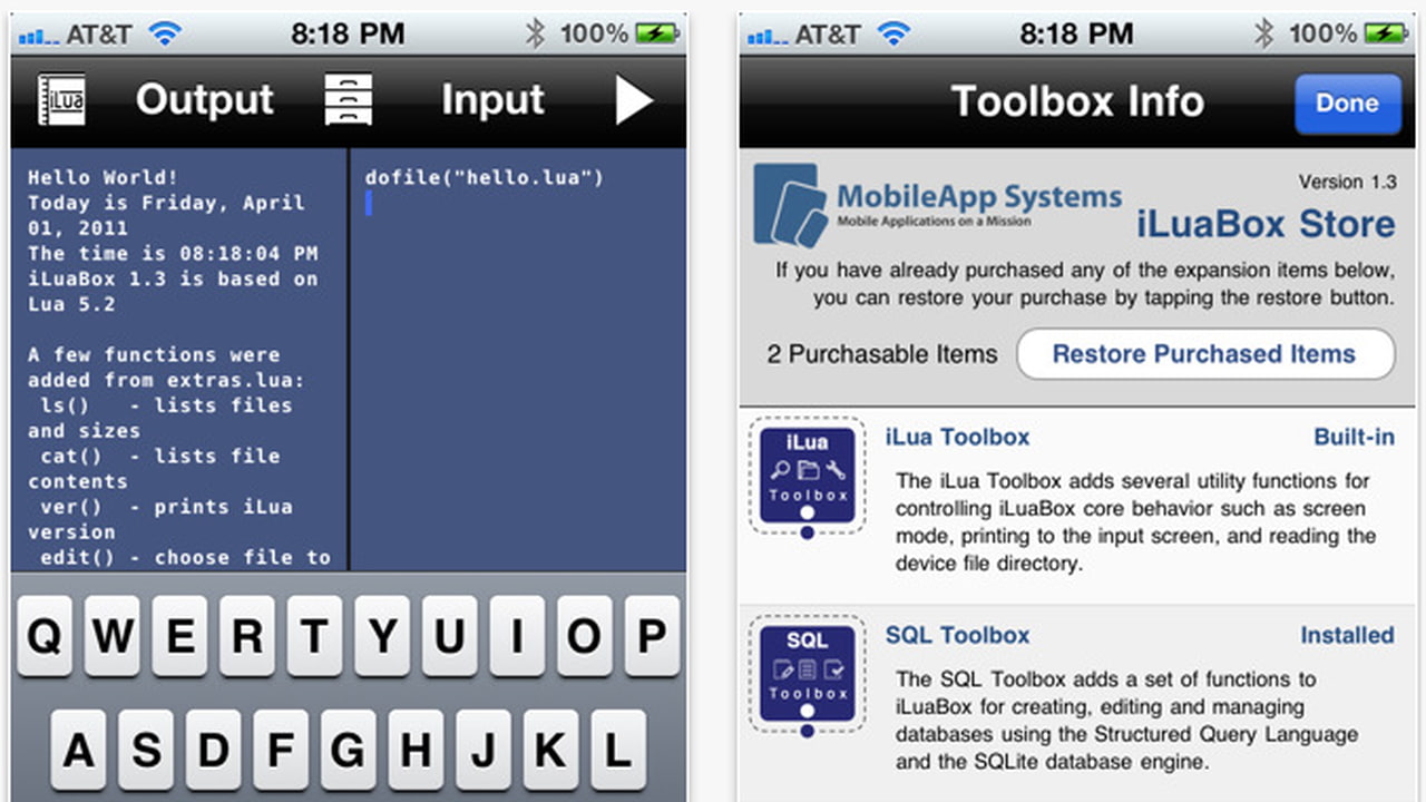 iLuaBox 1.3 Lua Script Development App - iClarified