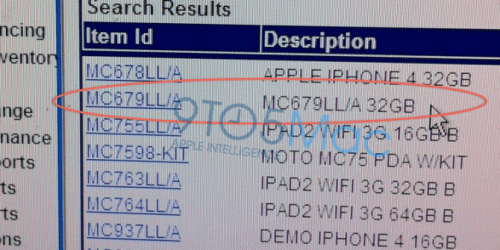 White iPhone 4 Appears in Verizon Inventory System?