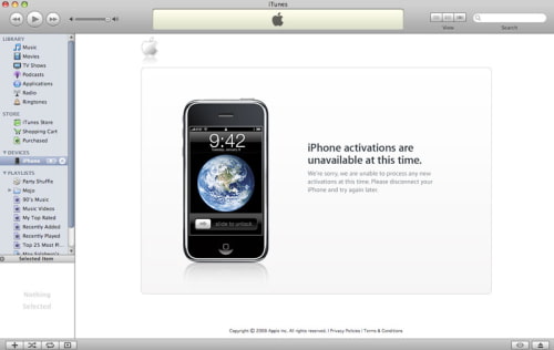 iTunes Activation Servers Are Down!