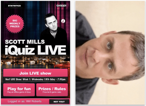 World&#039;s First Mobile LIVE Quiz