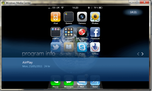 AirPlay Support Added to Windows Media Center