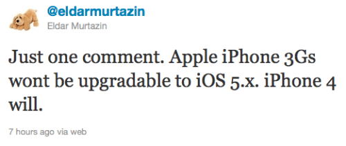 iPhone 3GS Will Not Support iOS 5.x?