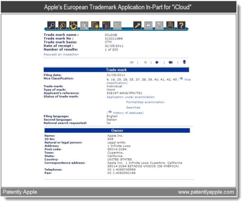 Apple Files For iCloud Trademark in Europe