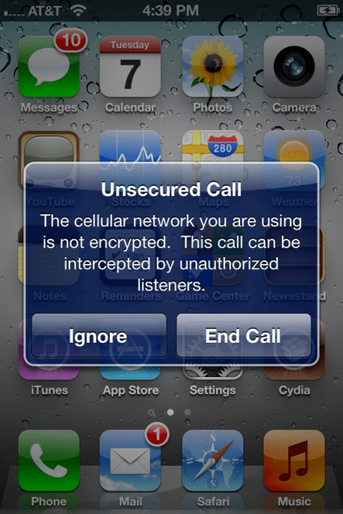 iOS 5 Now Warns You When Making Unsecured Calls