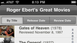 Roger Ebert's Great Movies Come to the iPhone
