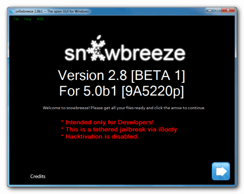 Sn0wBreeze Gets Updated to Jailbreak iOS 5.0b1