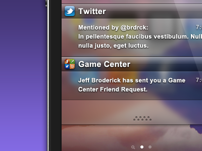 Beautiful Notification Center Redesigns for iOS 5