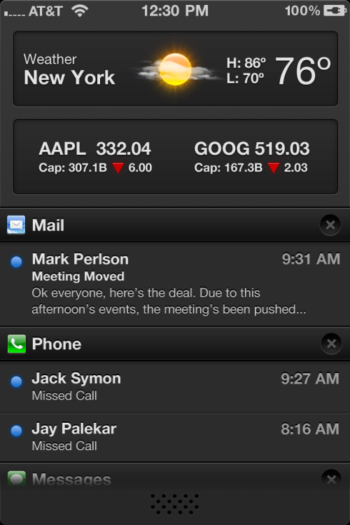 Beautiful Notification Center Redesigns for iOS 5