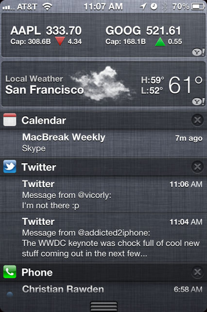 Beautiful Notification Center Redesigns for iOS 5