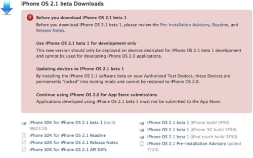 Apple Testing iPhone 2.1 Firmware