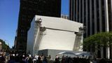 Apple Covers Fifth Ave Store Glass Cube With a Giant Tarp Cube