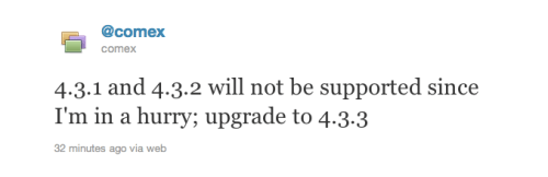 因为时间的关系，Comex 将暂缓 iOS 4.3.1 和 4.3.2 的 iPad2 越狱软件