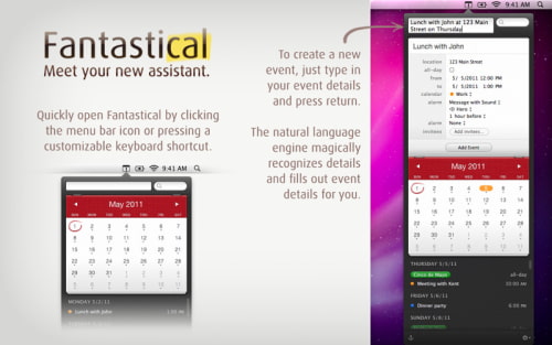 Fantastical Calendar App Gets Mac OS X Lion Support