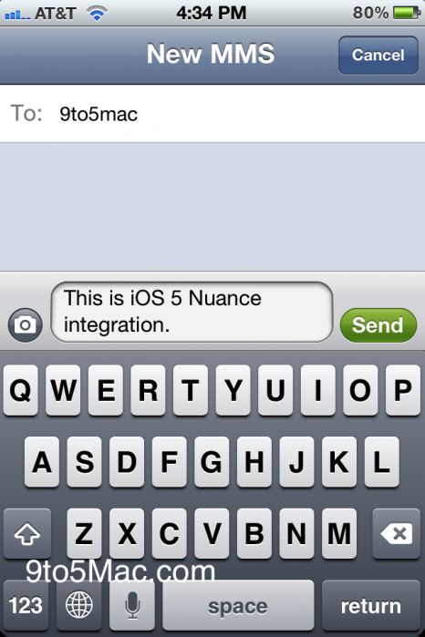 Screenshots Reveal How Nuance Voice Recognition is Implemented in iOS 5
