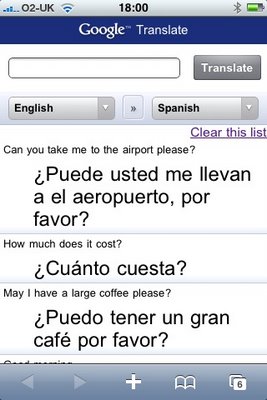 Google Translate Now for iPhone