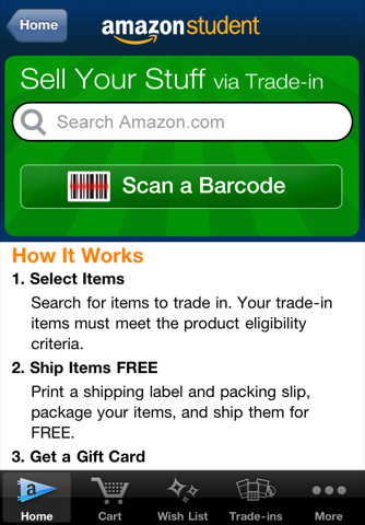 Amazon Launches Student App for iPhone