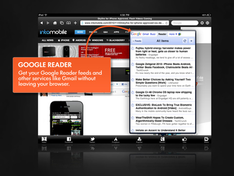 Skyfire Web Browser for iOS Gets an Update