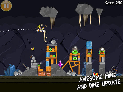 Angry Birds Adds 15 New Levels, Concludes Mine and Dine