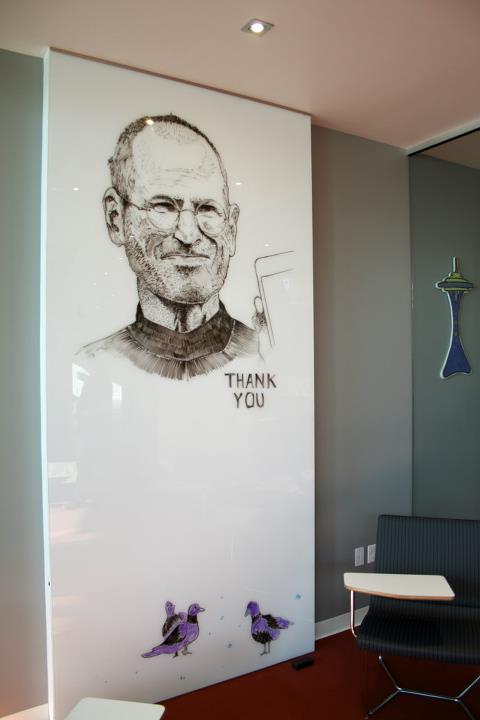 Whiteboard Drawing of Steve Jobs [Video]