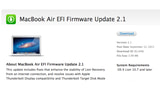 Apple Releases MacBook Air EFI Firmware Update 2.1
