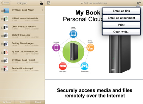 Western Digital Releases iOS App to Access My Book Live Cloud Storage