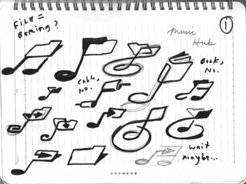 Early Concepts for the iTunes Logo