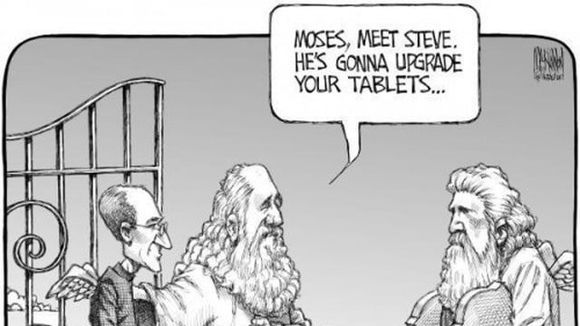 Moses, Meet Steve. He's Gonna Upgrade Your Tablets [Cartoon] - iClarified