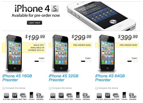 ה-iPhone 4S של Sprint פתוח, הטלפונים של Verizon יפתחו לאחר 60 יום