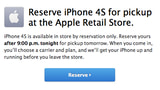Apple Says iPhone 4S is Now Available in Store By Reservation Only