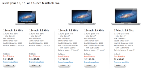 Apple Updates the MacBook Pro With Faster Processors