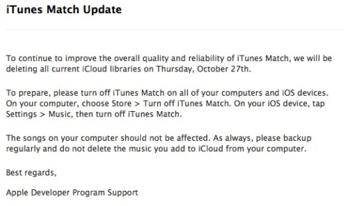 Apple is Deleting iTunes Match Libraries Again on Thursday
