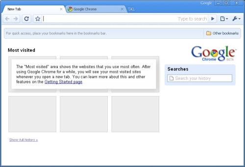 Screenshots of the Google Chrome Browser