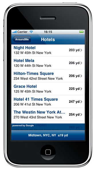 AroundMe Finds Whats Nearby Your iPhone