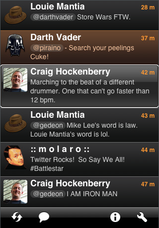 Twitterrific 1.1 for iPhone