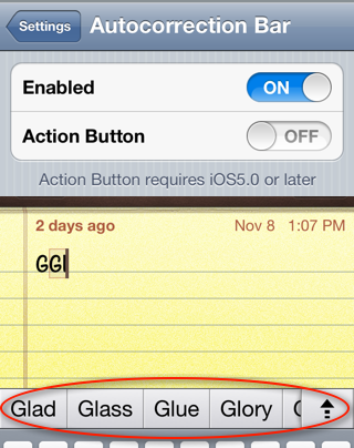 Ryan Petrich Releases Tweak to Enable Autocorrection Bar