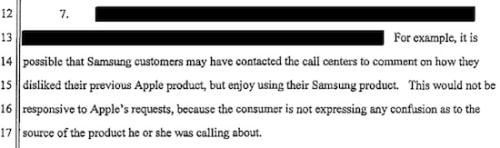Samsung Denies Request to Produce Calls That Show Confusion With Apple Products