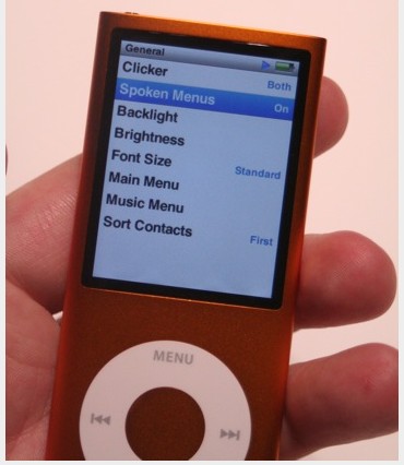 4G iPod nanos Have Voice Menus
