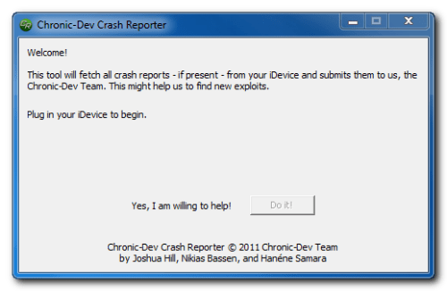 Chronic Dev-Team Libera o CDevReporter para Windows