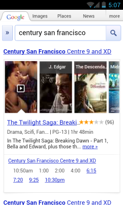 Google Improves Movie Search on iOS and Android