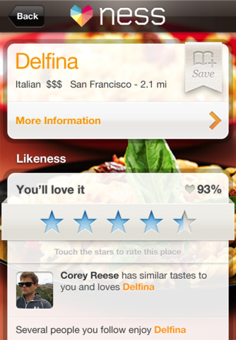 Ness Dining Guide Predicts Which Restaurants You&#039;ll Like