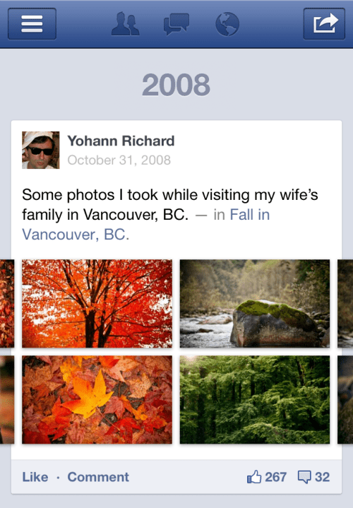 Facebook Launches Timeline for iPhone via Web App