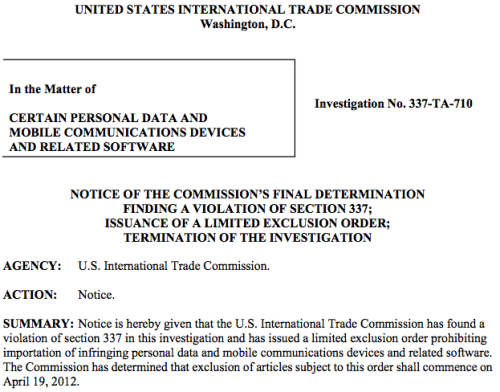 ITC Rules That HTC Violated Apple Patents, Orders Partial Import Ban