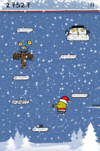 Doodle Jump is Updated With  New Ice Blizzard World