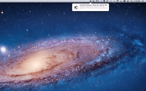 iClarified Releases a Menu Bar App for Mac