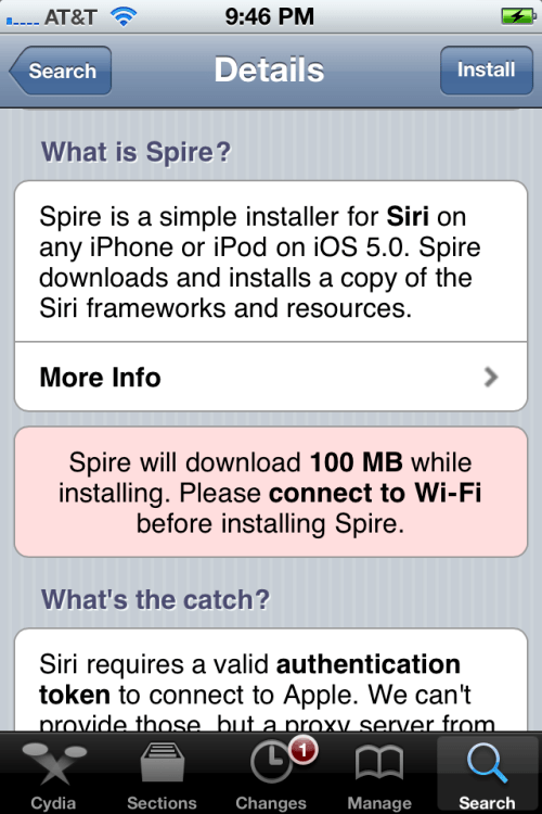 Chpwn y Ryan Petrich Puerto Siri para el iPhone 4, iPhone 3G