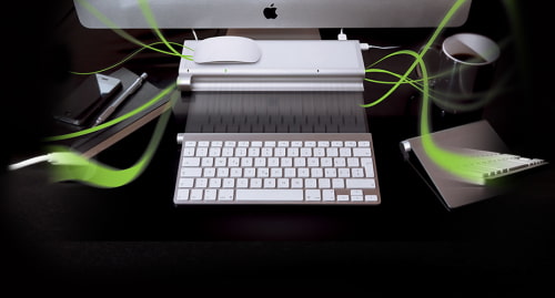 Mobee Magic Feet is a Recharging Station for Apple&#039;s Keyboard, TrackPad, Mouse