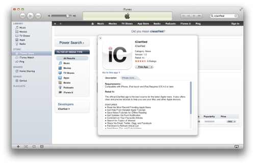 Apple Adds &#039;Quick Look&#039; Preview to App Store Search Results