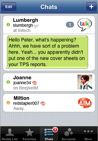 BeeJiveIM Instant Messenger for iPhone