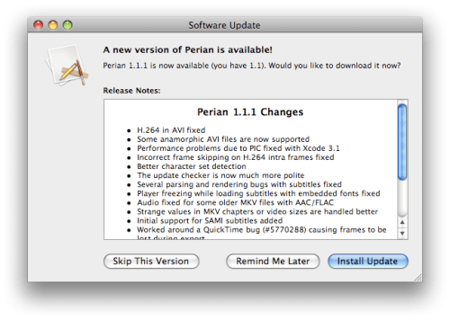 Perian Updated to 1.1.1